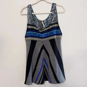Free people wool blend bohemian tank top medium festival boho